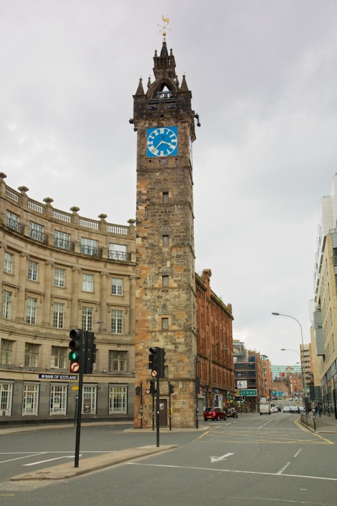 Tolbooth Steeple marks the centre of the old city of Glasgow.