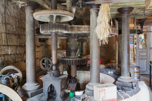The café also had a fully working water mill producing flour.